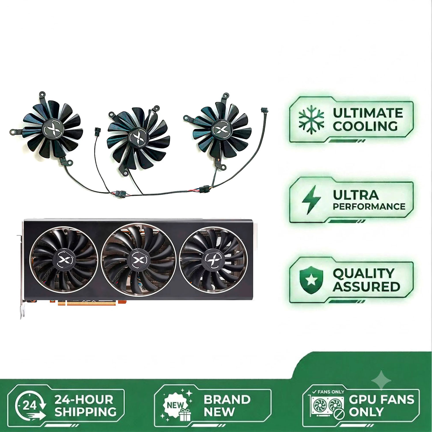 Rx 6700 Xt 12Gb Graphics Card - Nowy, samodzielnie montowany wentylator do karty